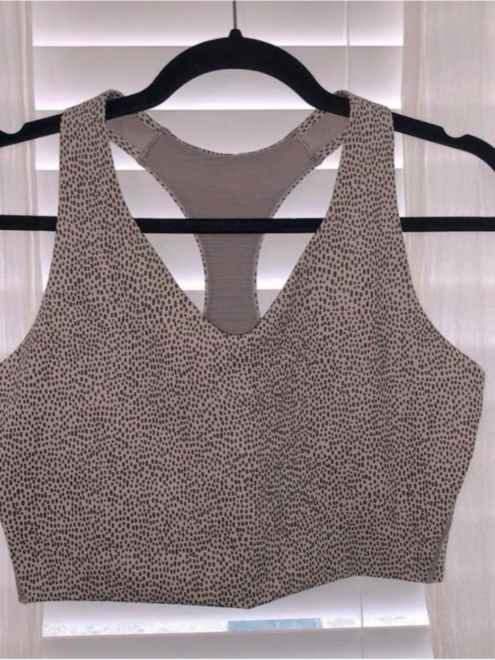SPANX Beige Speckled Racerback Crop Top